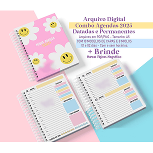 Arquivo Combo Agendas 2025 e Permanentes Coleção Smiles