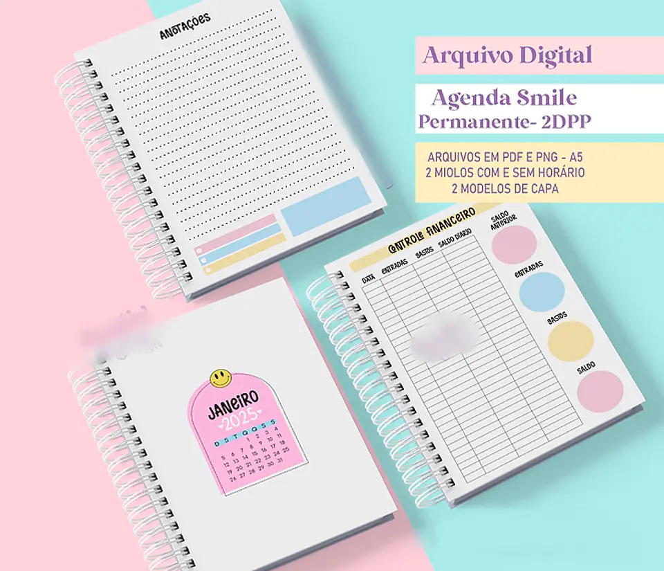 Arquivo Combo Agendas 2025 e Permanentes Coleção Smiles 3
