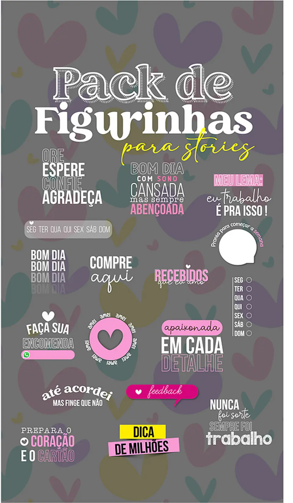 Kit Digital Pack de Figurinhas para Stories 1