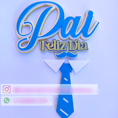 Arquivo Topo de Bolo Dia dos Pais - Gravata