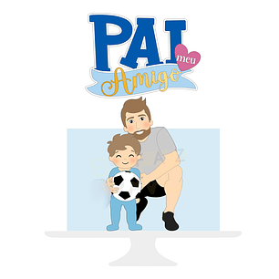 Arquivo Topo de Bolo Dia dos Pais -  Pai Amigo - EM CAMADAS