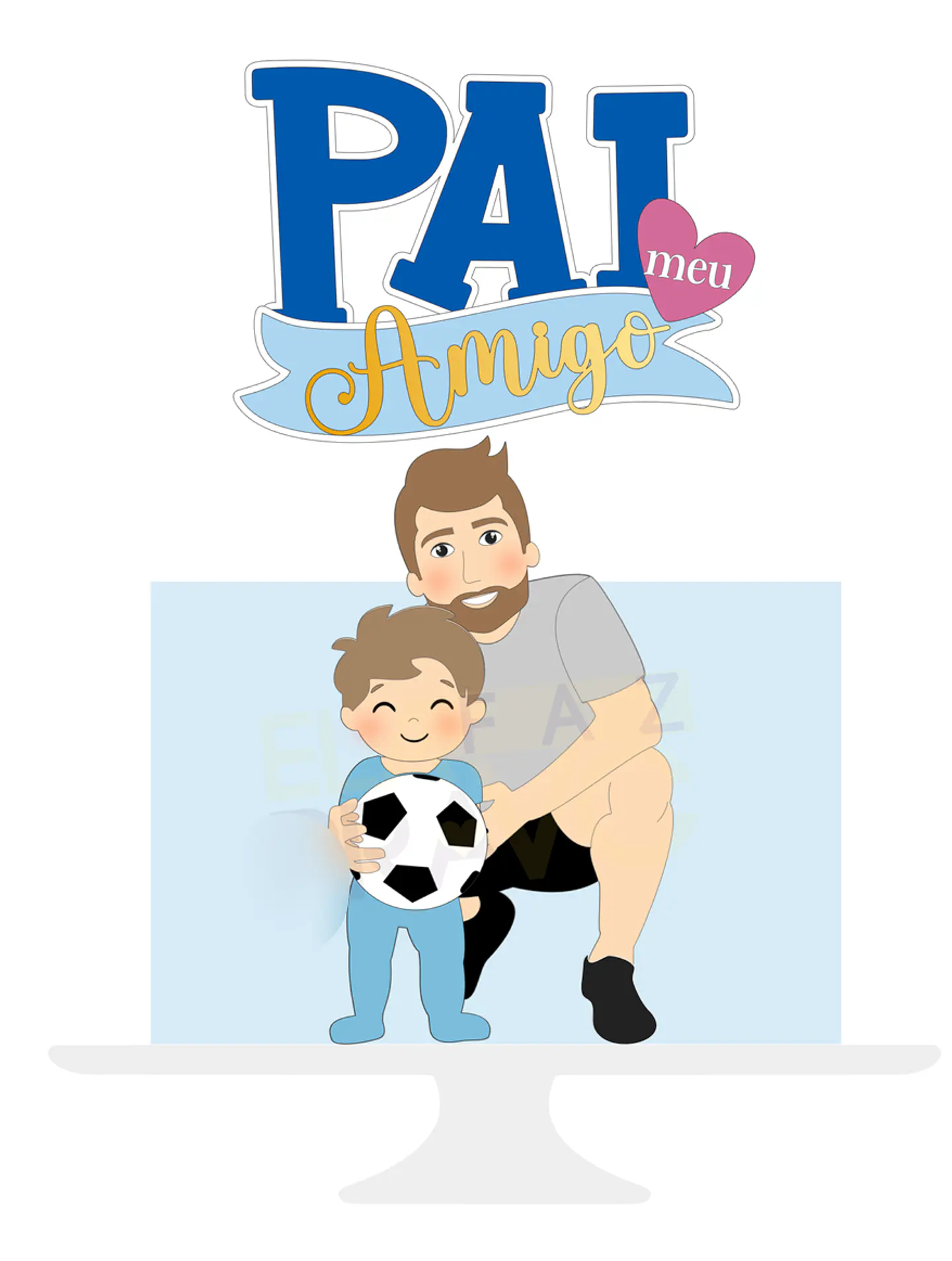 Arquivo Topo de Bolo Dia dos Pais -  Pai Amigo - EM CAMADAS 1