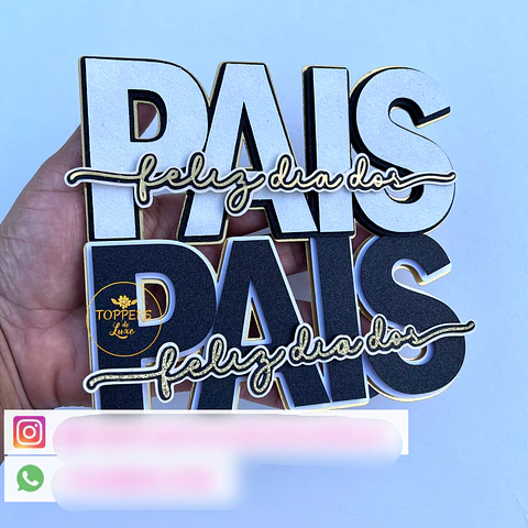 Arquivo Topo de Bolo Dia dos Pais - EM CAMADAS