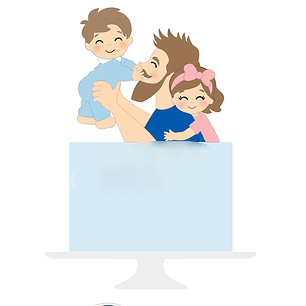 Arquivo Topo de Bolo Dia dos Pais - Pai e Filhos - EM CAMADAS