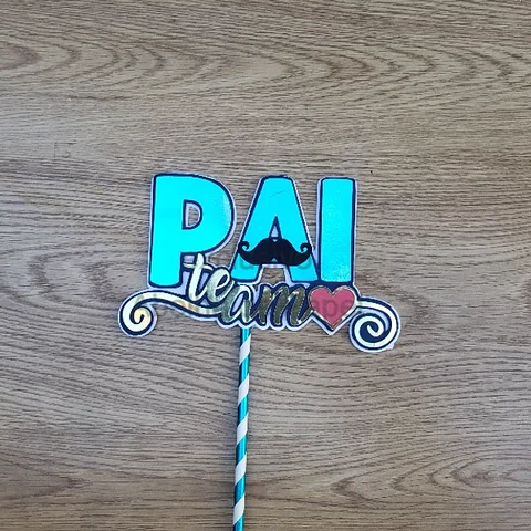 Arquivo Topo de Bolo Dia dos Pais te amo bigode - EM CAMADAS