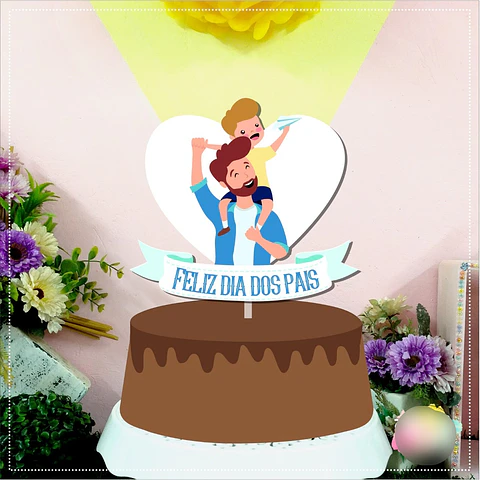 Arquivo Topo de Bolo Dia dos Pais - Carrengando o Filho - EM CAMADAS