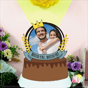 Arquivo Topo de Bolo Dia dos Pais - Melhor Pai das Galáxias - EM CAMADAS