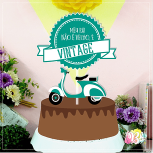 Arquivo Topo de Bolo Dia dos Pais - Nosso Pai, Nosso Rei Circular - EM CAMADAS