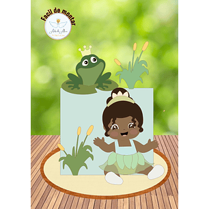 Arquivo de Corte Topo Princesa Tiana - Princesa e o Sapo
