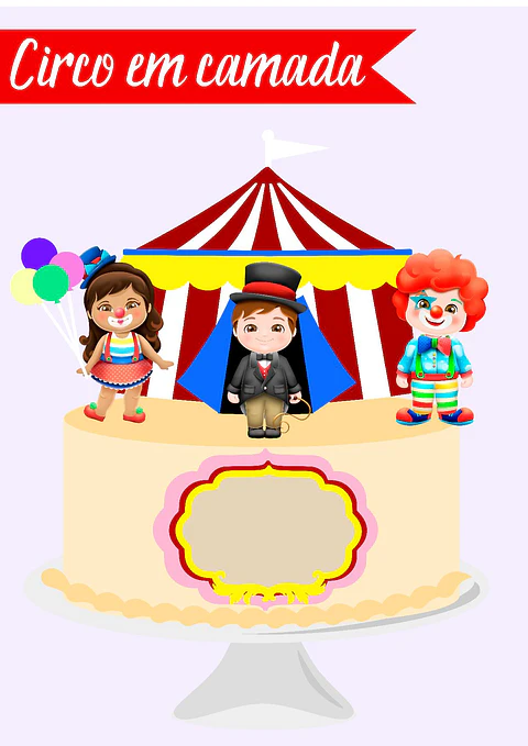 Arquivo de Corte Topo Circo em Camadas