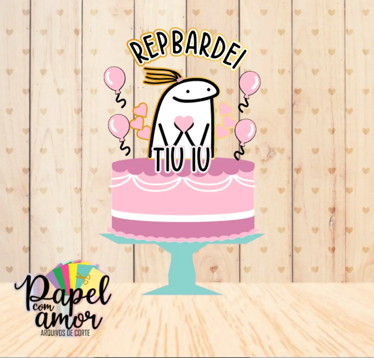Arquivo Topo de Bolo Flork Rep Bardei Menina 1