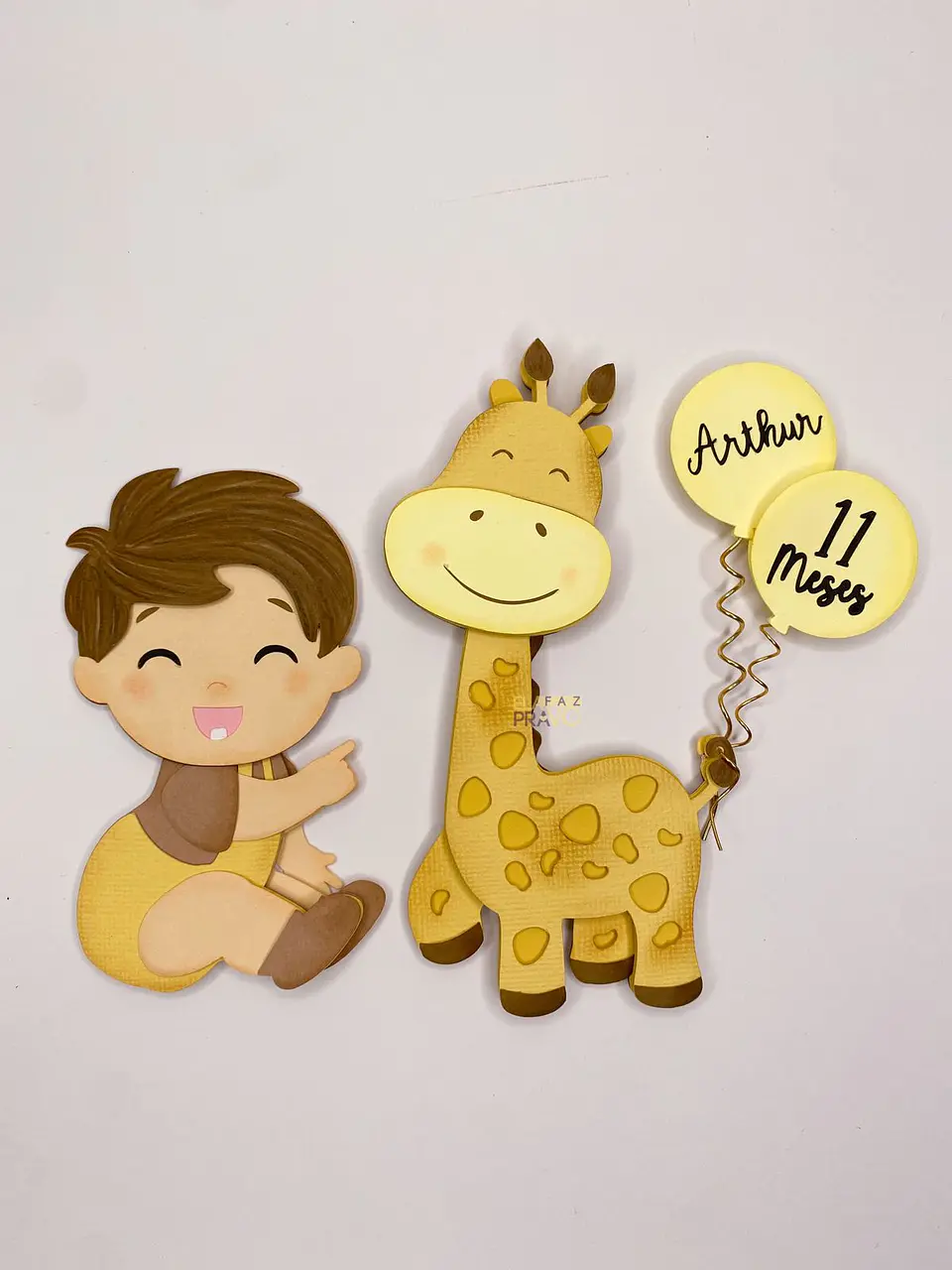 Arquivo Topo de Bolo Girafinha e Bebê - EM CAMADAS 1