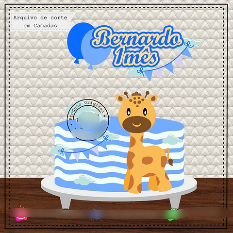 Arquivo Topo de Bolo Girafinha - EM CAMADAS