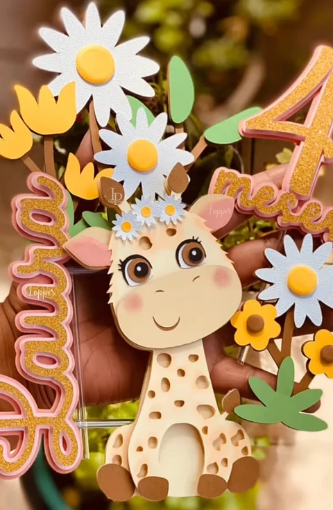 Arquivo Topo de Bolo Girafinha - EM CAMADAS