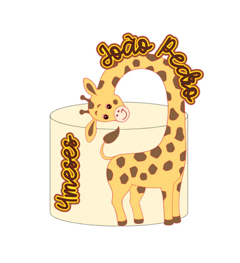 Arquivo Topo de Bolo Girafinha - EM CAMADAS
