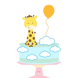 Arquivo Topo de Bolo Girafinha - EM CAMADAS