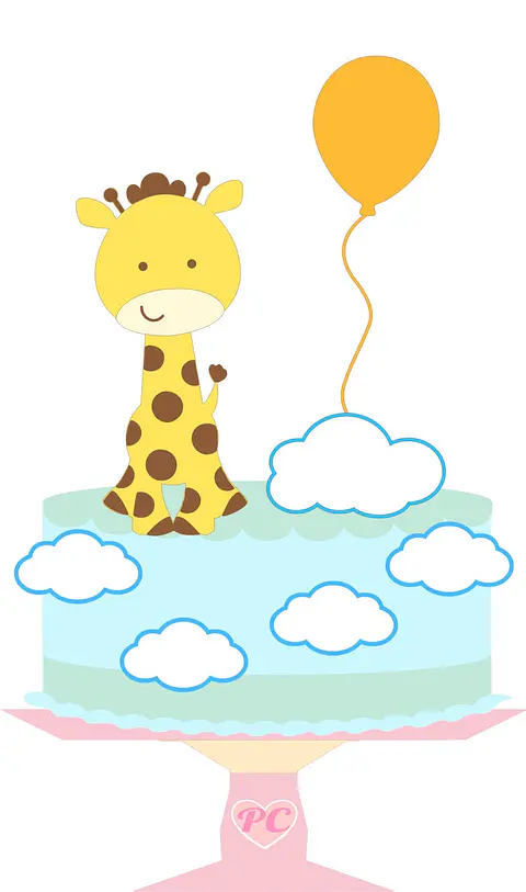 Arquivo Topo de Bolo Girafinha - EM CAMADAS