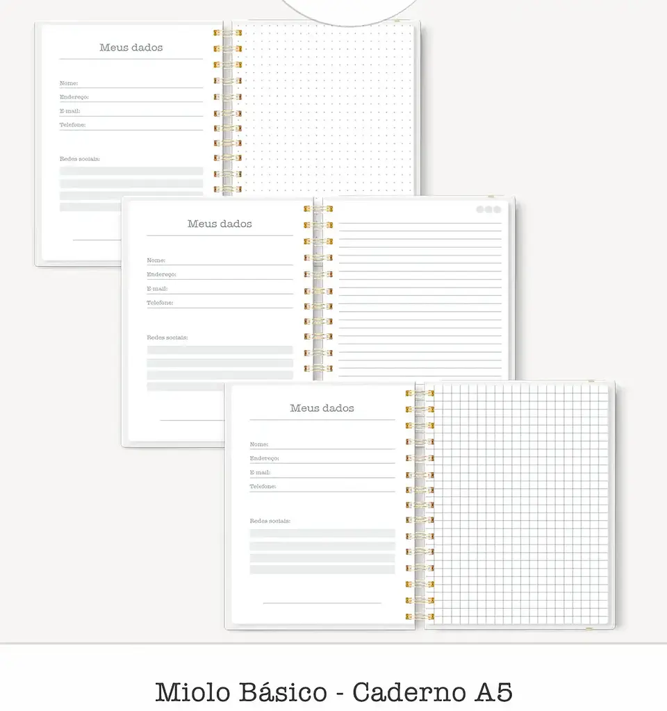 Arquivo Miolos Básicos Caderno A5 - 3 MODELOS 1