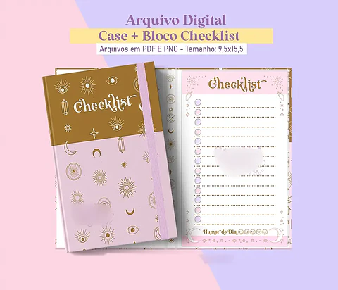 Arquivo Encadernação Case + Bloco Checklist