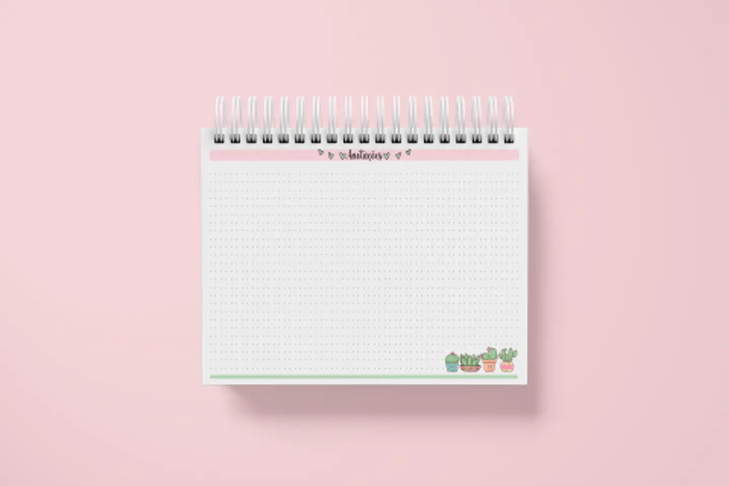 Arquivo Planner Duo Cactos Mensal e Semanal Permanente A5 7