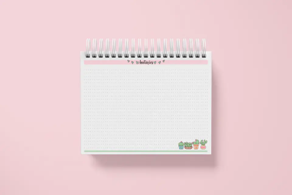 Arquivo Planner Duo Cactos Mensal e Semanal Permanente A5 7