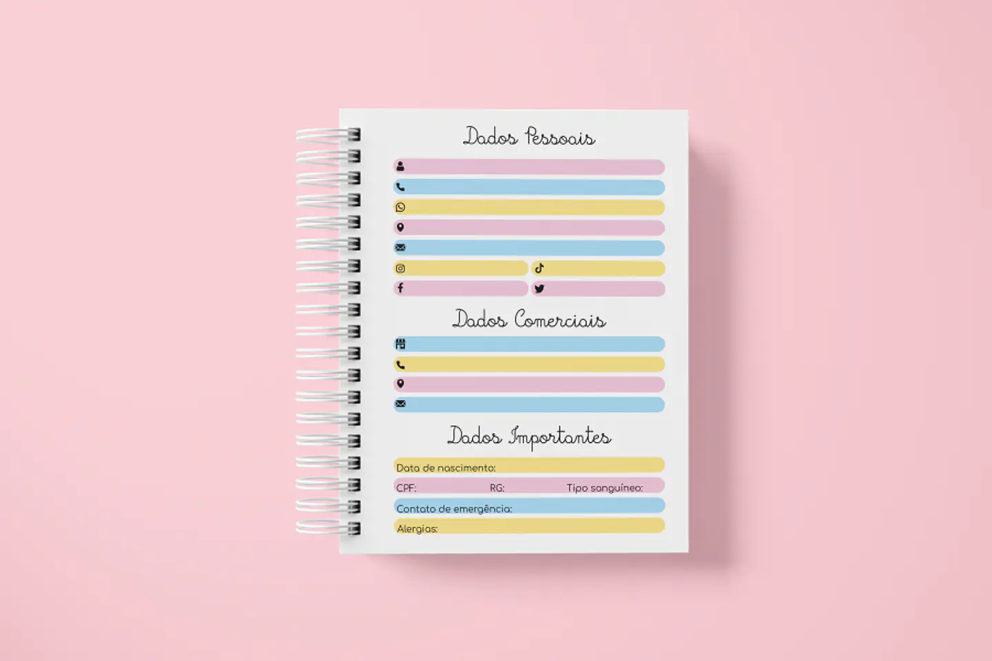 Arquivo Caderno A5 + Bloquinho A6 Colorido 4