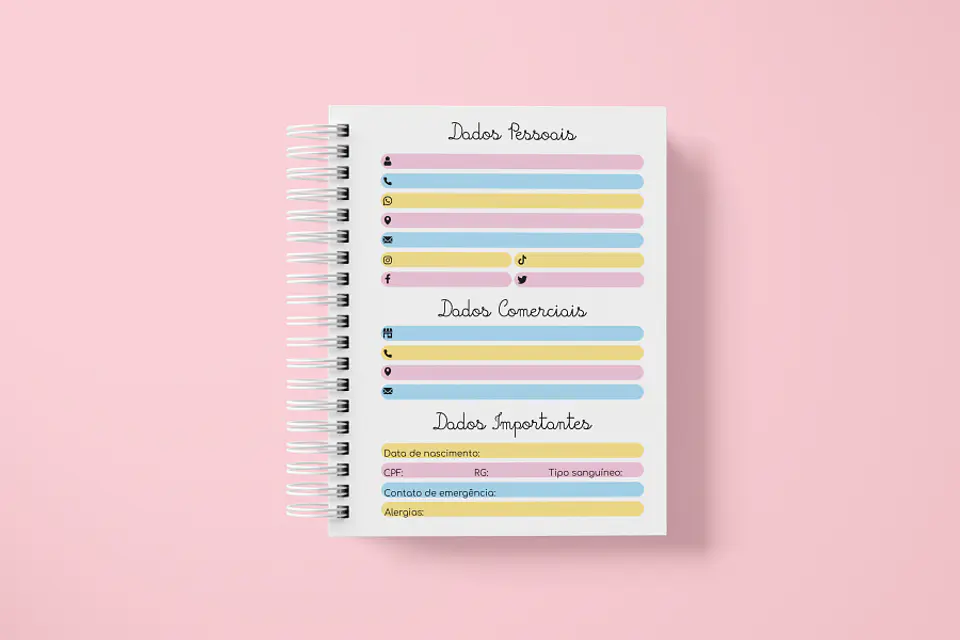 Arquivo Caderno A5 + Bloquinho A6 Colorido 4