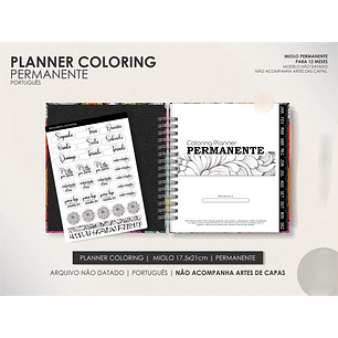 Arquivo Miolo Planner Coloring Permanente - Português
