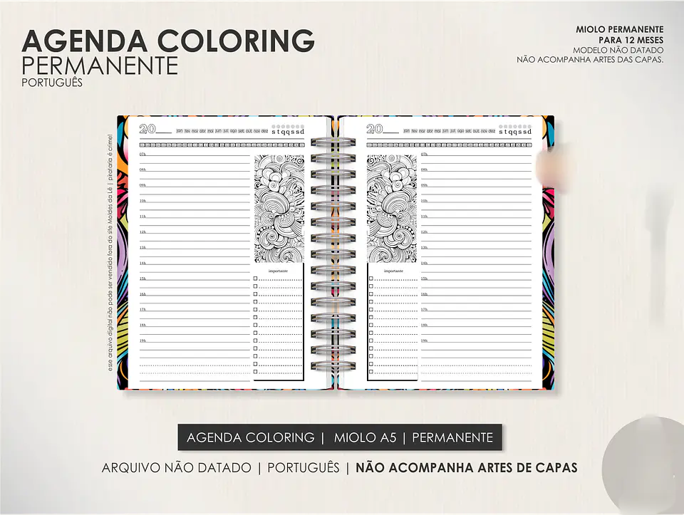 Arquivo Miolo Agenda Coloring Permanente - Português 5