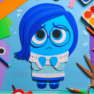 Arquivo Topo de bolo Divertidamente Tristeza - EM CAMADAS