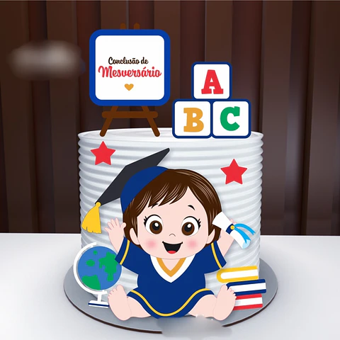 Arquivo Topo de Bolo Formatura - EM CAMADAS