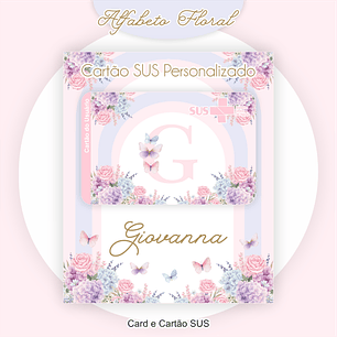 Arquivo Kit Encadernação Floral Alfabeto