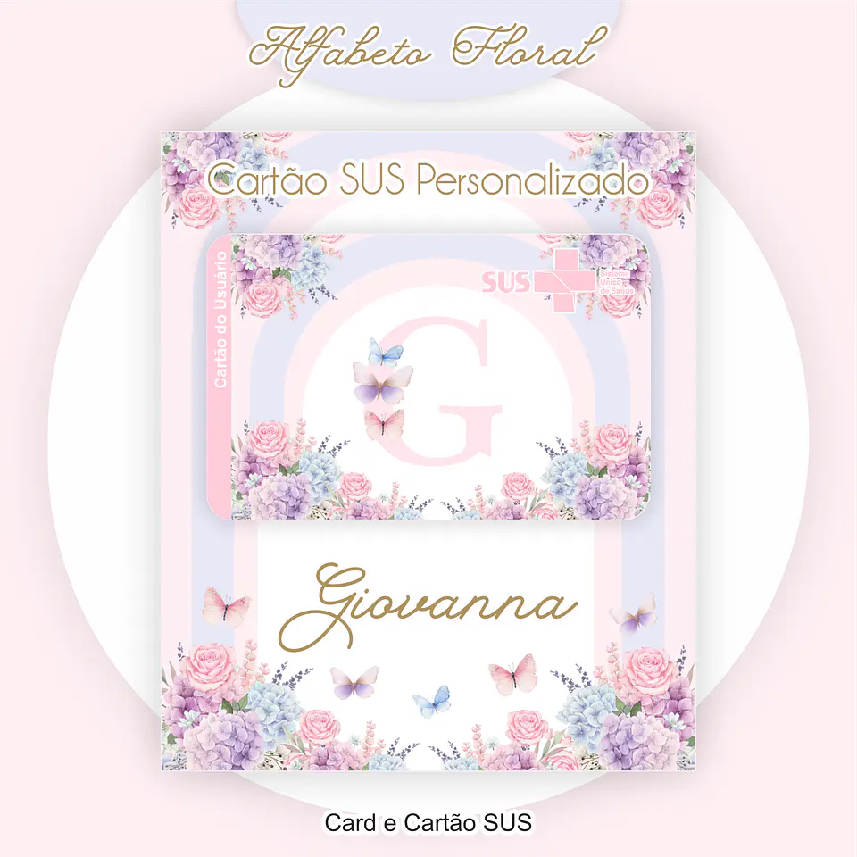 Arquivo Kit Encadernação Floral Alfabeto 2