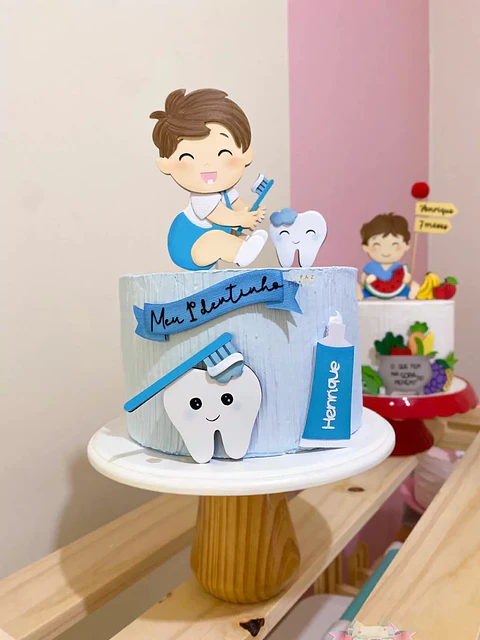 Arquivo Topo de Bolo Meu Primeiro Dentinho - EM CAMADAS