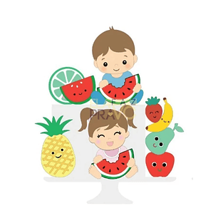 Arquivo Topo de Bolo Bebês Frutinhas - EM CAMADAS