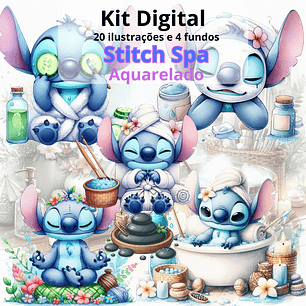 Kit Digital Stitch Spa Aquarela