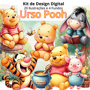 Kit Digital Ursinho Pooh