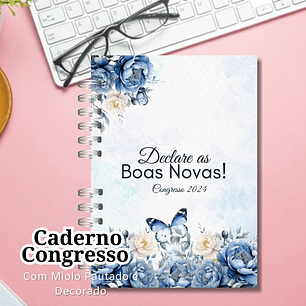 Arquivo Caderno Congressos Floral Azul