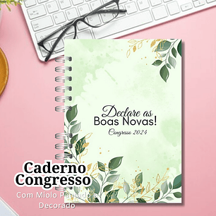 Arquivo Caderno Congressos Folhagem Verde