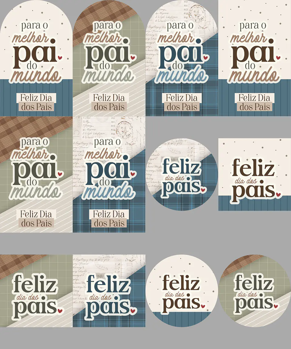 Arquivo Dia dos Pais Adesivos e Tags 1