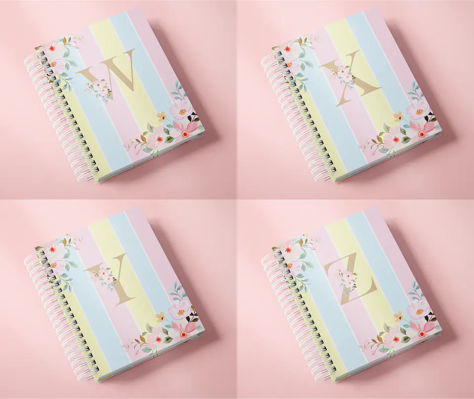 Arquivo Combo de Capas Alfabeto Floral 3