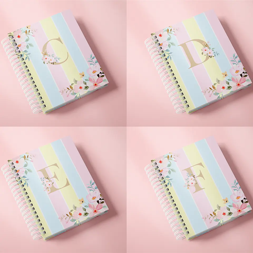 Arquivo Combo de Capas Alfabeto Floral 4