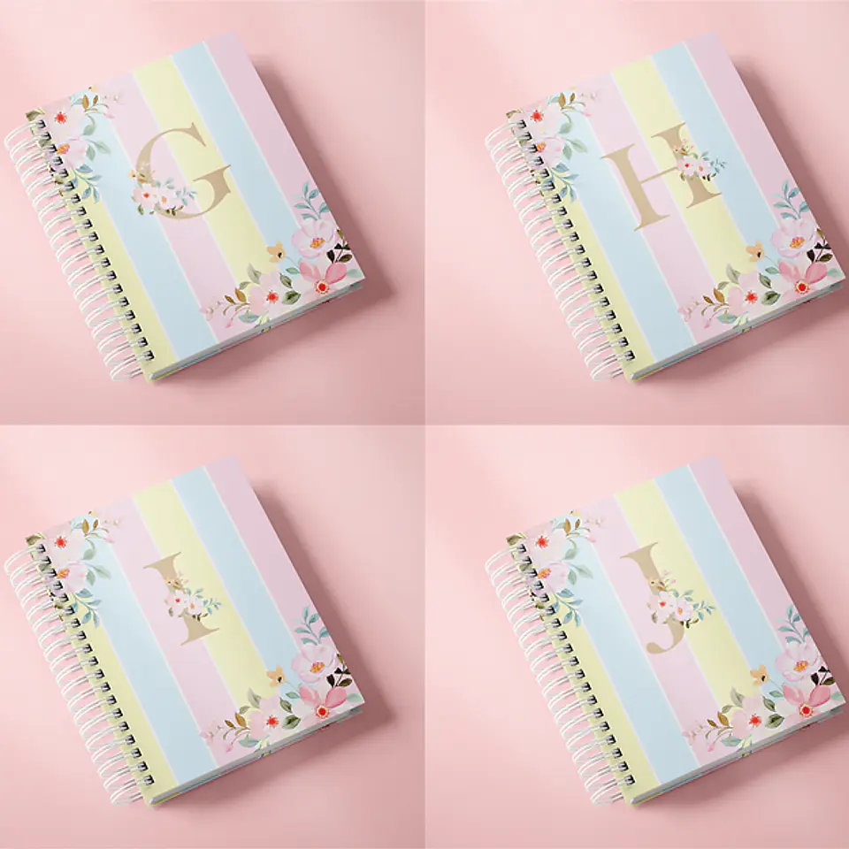 Arquivo Combo de Capas Alfabeto Floral 5