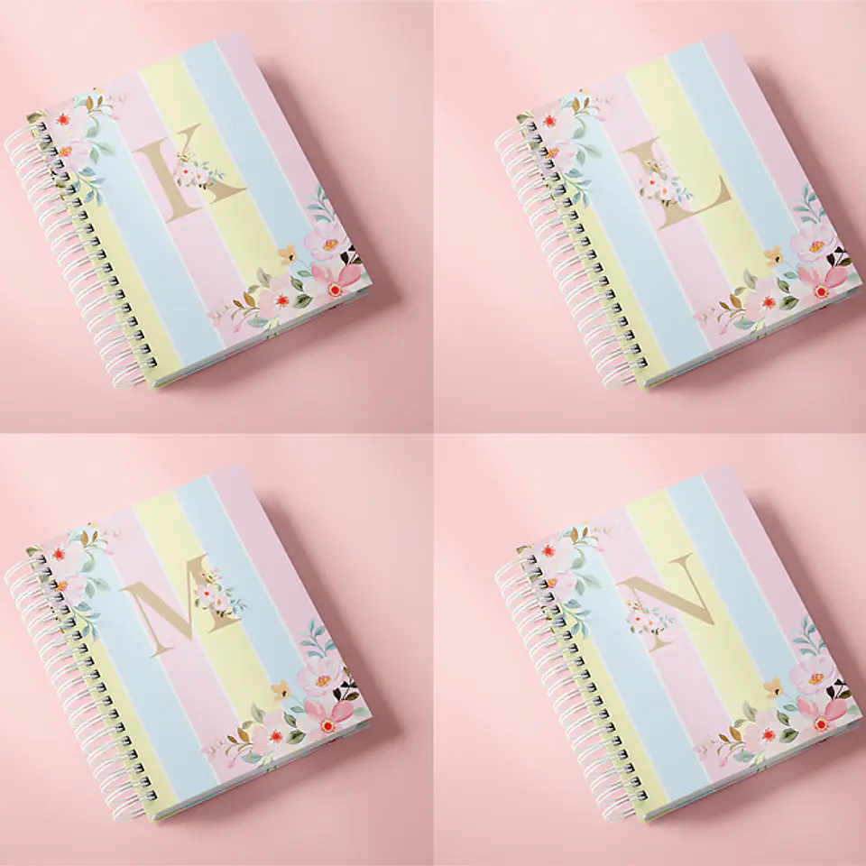 Arquivo Combo de Capas Alfabeto Floral 6