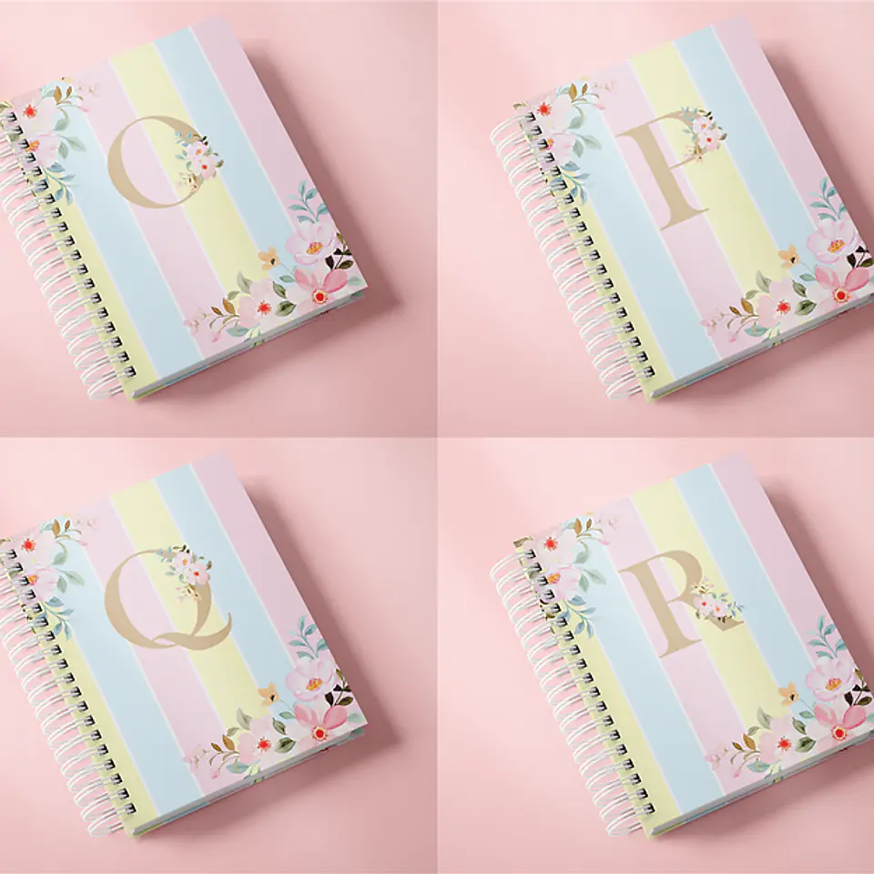 Arquivo Combo de Capas Alfabeto Floral 7