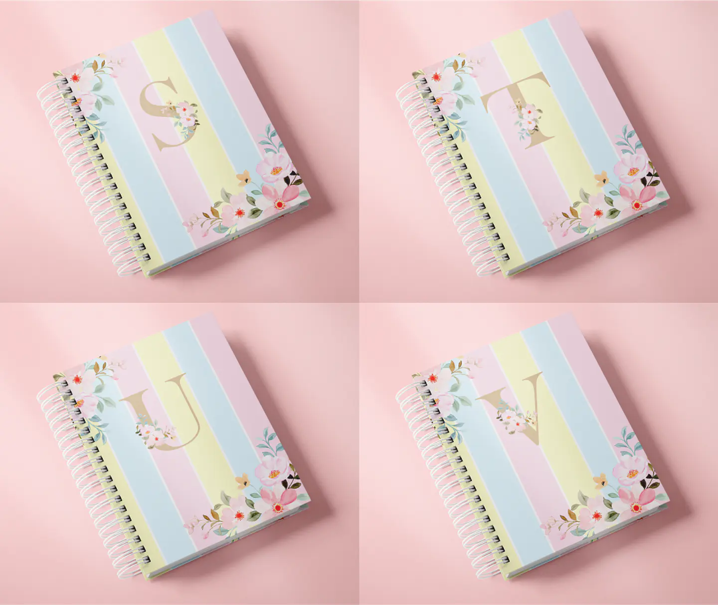 Arquivo Combo de Capas Alfabeto Floral 8