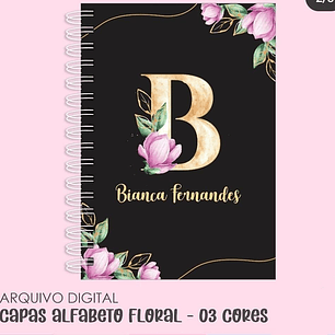 Arquivo Capas Alfabeto Floral