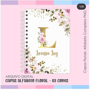 Arquivo Capas Alfabeto Floral