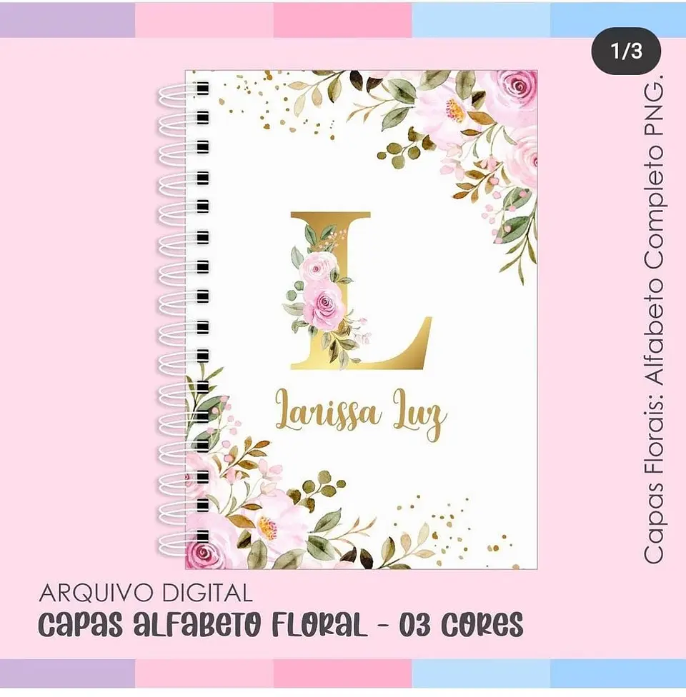 Arquivo Capas Alfabeto Floral 1