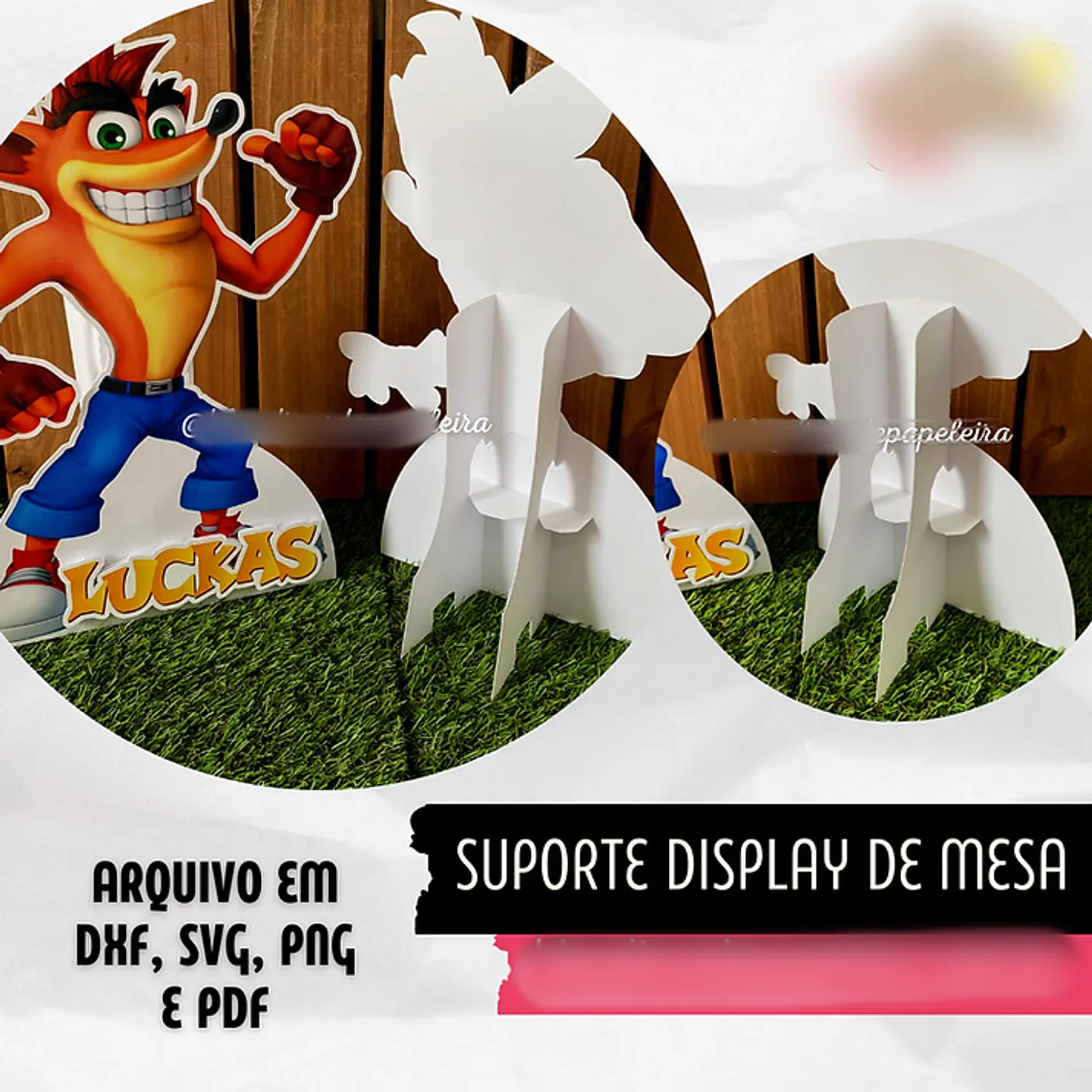 Arquivo de Corte Suporte para Display de Mesa 1